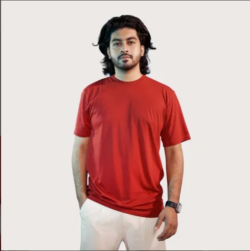 Men's Solid Maroon T-Shirt